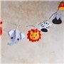 Lights4fun Guirlande Lumineuse Safari en Feutre Déco pour Enfant à 16 LED Blanches Chaudes à Piles pour Intérieur