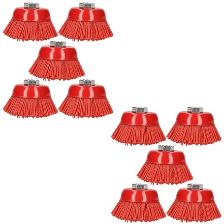 Lot de 10 75mm Brosse nylon abrasif polissage métal l'enlèvement de la rouille