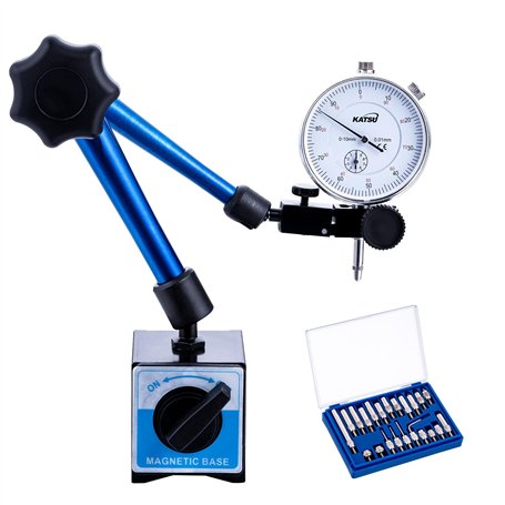 KATSU Indicateur de Test Cadran Jauge avec Base Magnétique et Ensemble de 22 Points Indicateurs