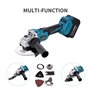 KATSU FIT-BAT 21V Meuleuse d'Angle sans Fil Brushless 115mm 125mm Moteur sans Balais avec 3,0Ah Batterie et Kits d'Accessoires M