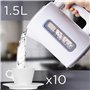 Duronic EK30 WE Bouilloire électrique de 3000W | Température réglable 40° 60° 80° 100° | 1,5L avec filtre anticalcaire | Niveau