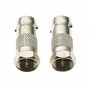 Lot de 2 - Adaptateur de câble coaxial BNC mâle vers Femelle - F vers BNC mâle pour