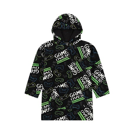 ThePyjamaFactory Game Over Sweat à capuche en polaire de luxe entièrement doublé pour garçons