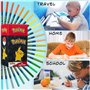 Pokemon Feutres Coloriage Enfants Set de 48 Stylos Feutres Lavables Pikachu Kit Créatif Enfant École Voyage Coffret Coloriage Id