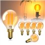 Lamptobe 4W ampoule led e14 blanc chaud 2200K verre ambré 40w égal à Vintage ampoule petit culot à vis G45 à led ampoule filamen