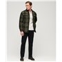 Superdry Wool Miller Overshirt Tricot, Roderick Check Olive, S Homme