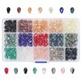 Kurtzy Kit de Perles en Verre pour Bijoux (Lot de 225) - 12 x 7