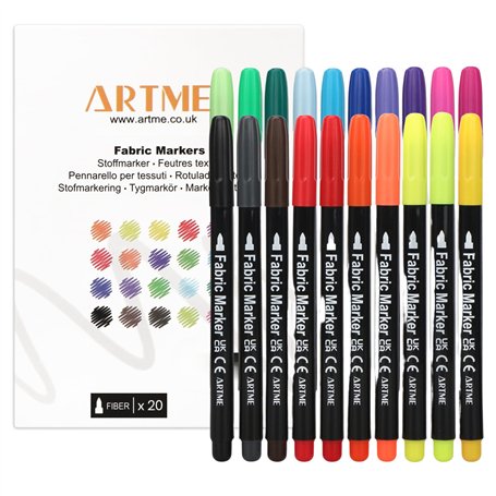 Artme Marqueurs Tissus 20 Couleurs