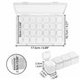 BELLE VOUS Boite de Rangement Diamond Painting en Plastique Transparent avec 28 Pots (Lot de 3) - Ensemble de Boite Rangement Pe