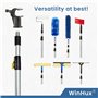 WinHux® Canne télescopique conçu pour contrôler Les lucarnes VELUX®, Les fenêtres de Toit et Stores de 1,2-2,0m ARGENTÉ