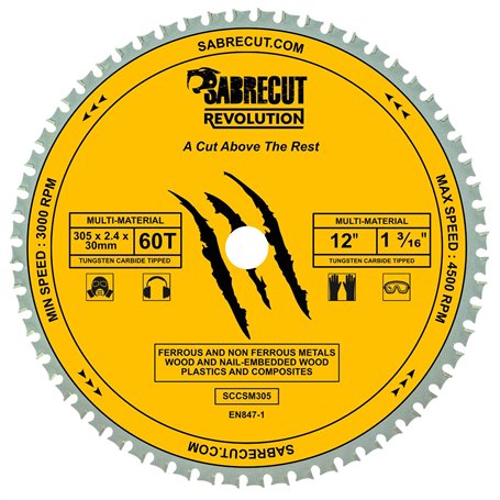1 lame de scie circulaire SabreCut SCCSM305_60 305 mm 60T x 30 mm 25