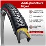 Fincci Paire de pneus pliables 700 x 35c 37-622 60 TPI avec protection en nylon et valve Presta Chambre à air 48 mm Cyclisme rou