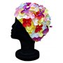 Blue Reef Leo Floral Bonnet de bain classique rétro 3D pour femme Multicolore Jaune Rose Violet Bleu Blanc Rouge Taille unique