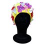Blue Reef Leo Floral Bonnet de bain classique rétro 3D pour femme Multicolore Jaune Rose Violet Bleu Blanc Rouge Taille unique