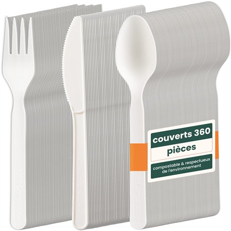 HAAGO - Couverts 360 pièces - Réutilisables