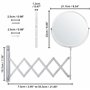BELLE VOUS Miroir Grossissant Mural Extensible et Pivotant à 360° - Grossissement x3-22 x 21,7 cm - Mirroir Murales Salle de Bai