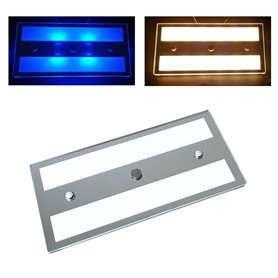 Marvix Lampe LED 12 V 24 V avec interrupteur tactile fin à intensité variable 6 W blanc/bleu pour éclairage de caravane