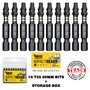 10 x SabreCut SCTX2550_10 50 mm TX25 T25 Jeu d'embouts de tournevis à percussion à une extrémité Torx Heavy Duty avec boîte de r