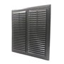 Grille d'aération graphite 350 mm x 350 mm avec moustiquaire de ventilation 35