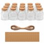 BELLE VOUS Lot de 15 Pot avec Bouchon Liege