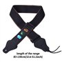 Lot de 4 Sangle de guitare avec extrémités en cuir Courroie de Guitare Longueur réglable avec 10 médiators verrous de sangle pou