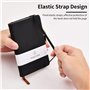 Lot de 2 Carnets de Notes A6 Lignés en Cuir Épais Cahier de Poche A6 avec Élastique et Boucle à Stylo Carnet de Notes Classique 