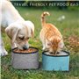 BELLE VOUS Sac de Voyage pour Chien avec Gamelles Eau et Nourriture - Sac a Friandise et Accessoires - Pochette avec Gamelle Pli