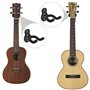 YUNYU Lot de 2 supports muraux pour guitare avec matériel de montage, noir