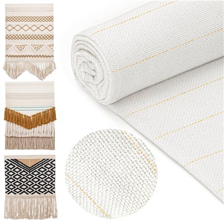 Winter Shore Grande Toile de Moine Tufting 200 x 216 cm - Tissu Tufting pour Capitonnage avec Lignes Marquées pour Tufting Tapis