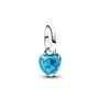Perle de verre Pandora 793827C01 Bleu Argenté