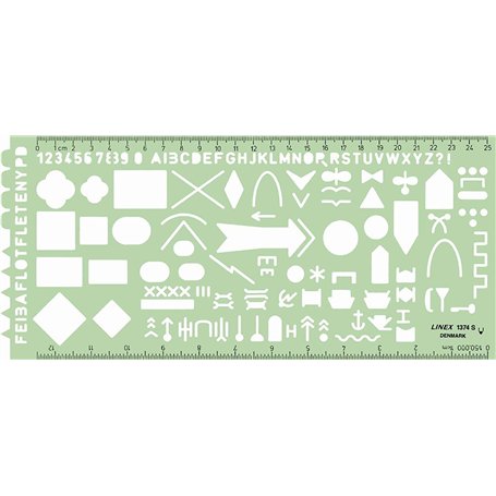 Linex 1374S Pochoir de troupe OTAN avec symboles militaires tactiques APP-6A 275 x 125 mm