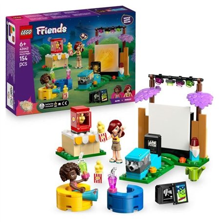 LEGO Friends 42642 Soirée Cinéma entre Amies - Jeu de Construction pour Fille des 6 Ans