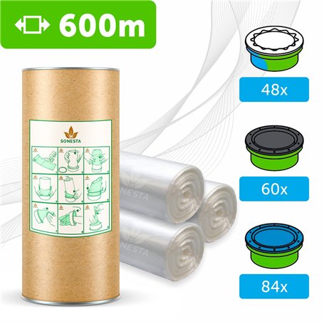 600m. ECO Recharge Universelle de sac pour poubelle à couches compatible avec Tommee Tippee : Twist and Click