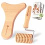 MagicBeech - Rouleau Massage Visage et Planche en Bois - Kit Maderotherapie | Masseur Visage Appareil Massage Visage Anti-Âge |