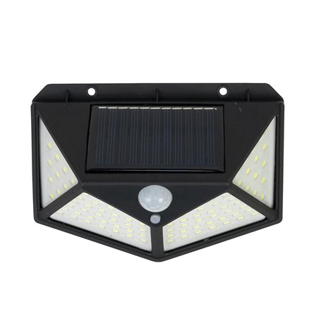 PNI GreenHouse WS10 Lampe solaire LED 100 LED 600 lm Angle PIR 120 degrés Batterie 1800 mAh Montage mural