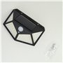 PNI GreenHouse WS10 Lampe solaire LED 100 LED 600 lm Angle PIR 120 degrés Batterie 1800 mAh Montage mural, Noir