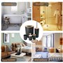 Yorkmills Lot de 6 accessoires de salle de bain en bambou,Noir,Poubelle de salle de bain,Brosse WC durable,Porte-brosse à dents,