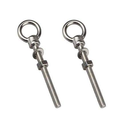 Lot de 2 vis à œil longues M10 x 120 mm