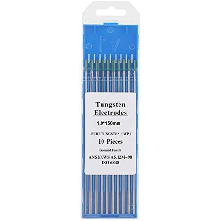 Regun Soudage TIG Électrodes de Tungstène Pur- 1.0 x 150 mm tungstène Pour Soudage TIG AC Aluminium