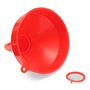 Alamor Universal Entonnoir Essence Carburant Diesel avec Filtre Moto Voiture Tracteur Camion Rouge