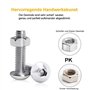 AMZSUPER ERA 340Pcs inox M3 hexagonale boulons vis écrou Assortiment Kit 5mm 6mm 8mm 10mm 12mm 14mm 16mm 18mm 20mm,Avec boîte de