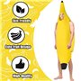 SYTTNUM Costume Banane Pour Adultes Enfants 2 Pièces,Costume De Banane Amusant,Tenue De Fruits Unisexe Amusante Fêtes Et Événeme