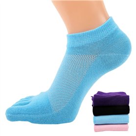 FULLANT 4 paire de chaussettes de sports Meias en maille filet à orteils séparés pour femme