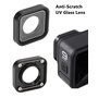 NMD&LR Lentille de rechange pour GoPro Hero 12/11/10/9, lentille de protection en verre UV, noir