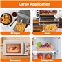 Accessoires Air Fryer, 2 Pcs Grille Anti Projection en Silicone Réutilisables et 100 Pcs Papier Cuisson pour Air Fryer Ninja Dou