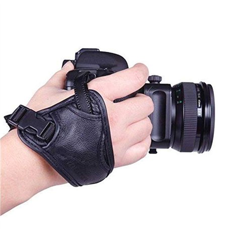 EQLEF Dragonne Appareil Photo Poignée pour Appareil Photo réflex en Cuir Sangle de Maintien Dragonne Grip PU Poignée de Bracelet