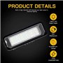 MuChangZi 2pcs 12V LED Lampes de Plaque D'immatriculation Numéro de Voiture pour V/W Golf 4 5 6 7 Polo 6R Passat Seat