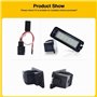 MuChangZi 2pcs 12V LED Lampes de Plaque D'immatriculation Numéro de Voiture pour V/W Golf 4 5 6 7 Polo 6R Passat Seat