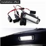 MuChangZi 2pcs 12V LED Lampes de Plaque D'immatriculation Numéro de Voiture pour V/W Golf 4 5 6 7 Polo 6R Passat Seat