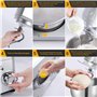 Robot Petrin, Robot Pâtissier Multifonctions de Cuisine, 6 Vitesses Robot Pétrin a Pain avec Bol, 4.8L Robot Patissier Puissant
